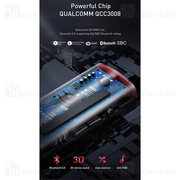گیرنده صوتی بلوتوثی بیسوس Baseus BA03 Immersive Virtual 3D Wireless Audio Receiver