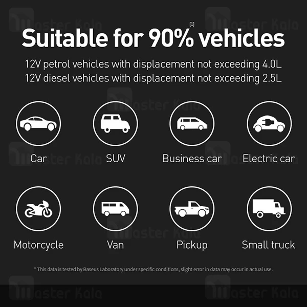 پاوربانک و جامپ استارتر Baseus CRJS01-01 Super Energy Car Jump Starter 8000mAh PowerBank