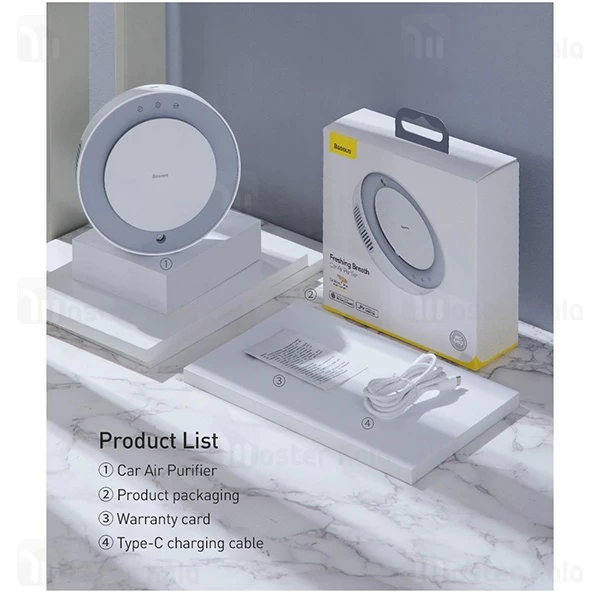 دستگاه بخور سرد و تصفیه هوای بیسوس Baseus Freshing Breath Car Air Purifier CRJHQ01-01