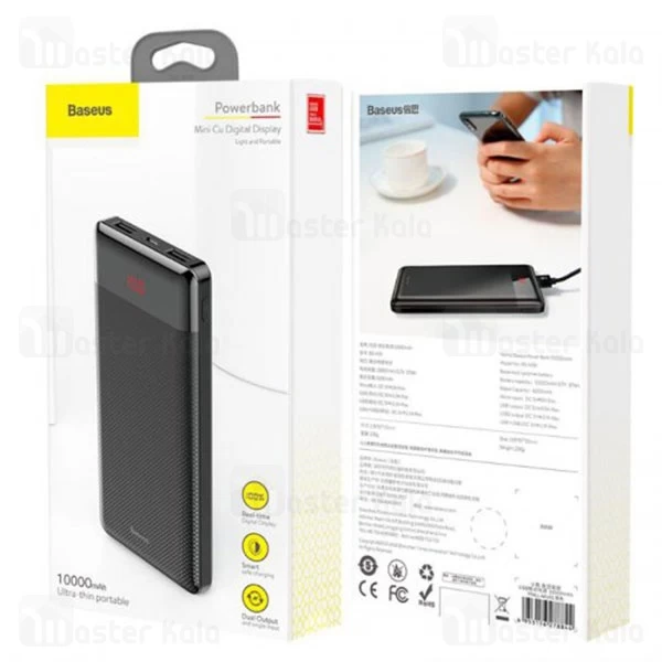 پاوربانک 10000 بیسوس Baseus Mini Cu Digital Display PPALL-AKU01 Power Bank