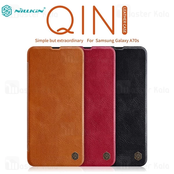 کیف چرمی نیلکین سامسونگ Samsung Galaxy A70s Nillkin Qin Leather Case