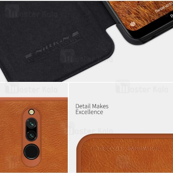 کیف چرمی نیلکین شیائومی Xiaomi Redmi 8 Nillkin Qin Leather Case