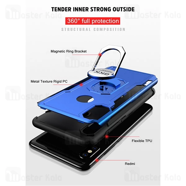 گارد محافظ انگشتی شیائومی Xiaomi Redmi Note 6 Pro GKK Armor Ring