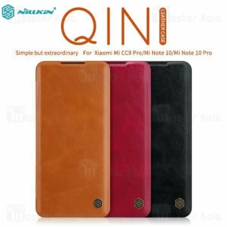 کیف چرمی نیلکین شیائومی Xiaomi Mi CC9 Pro / Mi Note 10 / Mi Note 10 Pro Nillkin Qin Leather Case