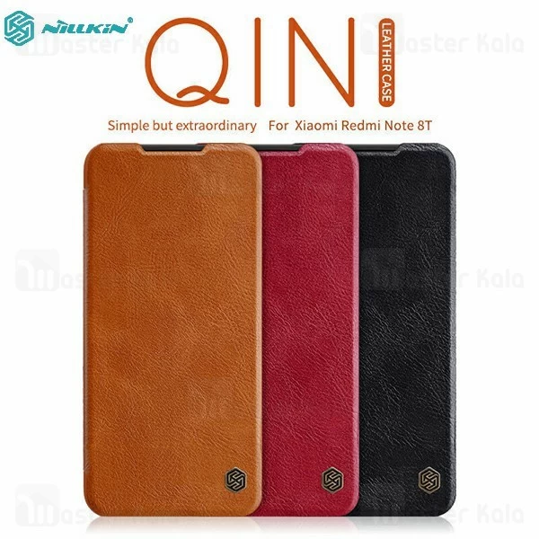 کیف چرمی نیلکین شیائومی Xiaomi Redmi Note 8T Nillkin Qin Leather Case