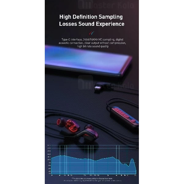 هندزفری سیمی بیسوس Baseus GAMO Immersive Virtual 3D Game Type-c NGC18-01 طراحی گیمینگ