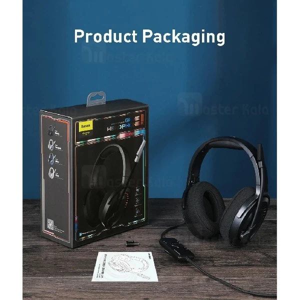 هدفون سیمی بیسوس Baseus D05 GAMO Immersive Virtual 3D Game headphone NGD05-01 طراحی گیمینگ