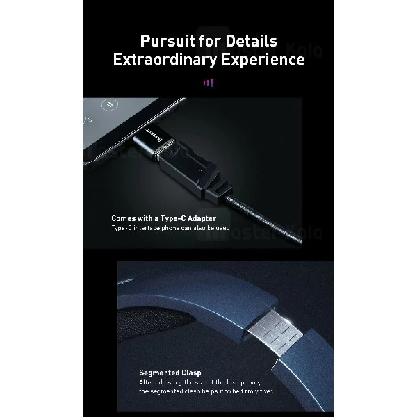 هدفون سیمی بیسوس Baseus D05 GAMO Immersive Virtual 3D Game headphone NGD05-01 طراحی گیمینگ