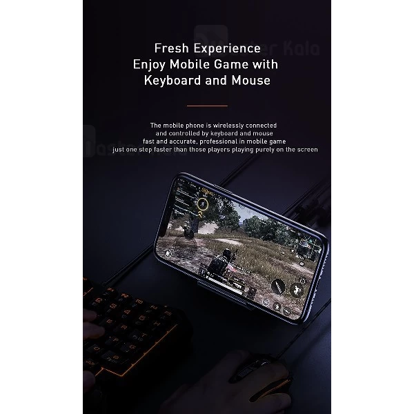 مبدل اتصال موس و کیبورد به موبایل Baseus GAMOMobile Game GMGA01-01 دارای استند