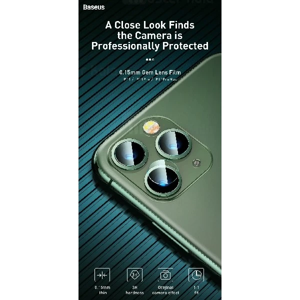 محافظ لنز دوربین شیشه ای موبایل آیفون Apple iPhone 11/11 Pro/11 Pro Max Baseus SGAPIPH58S-JT02