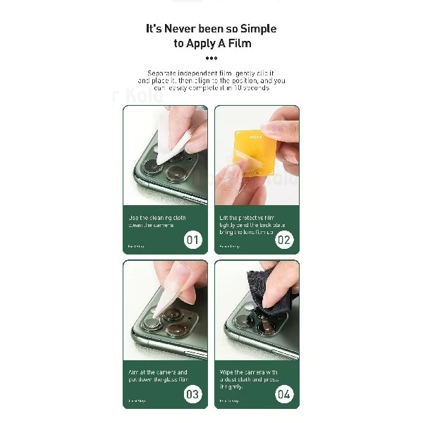 محافظ لنز دوربین شیشه ای موبایل آیفون Apple iPhone 11/11 Pro/11 Pro Max Baseus SGAPIPH58S-JT02