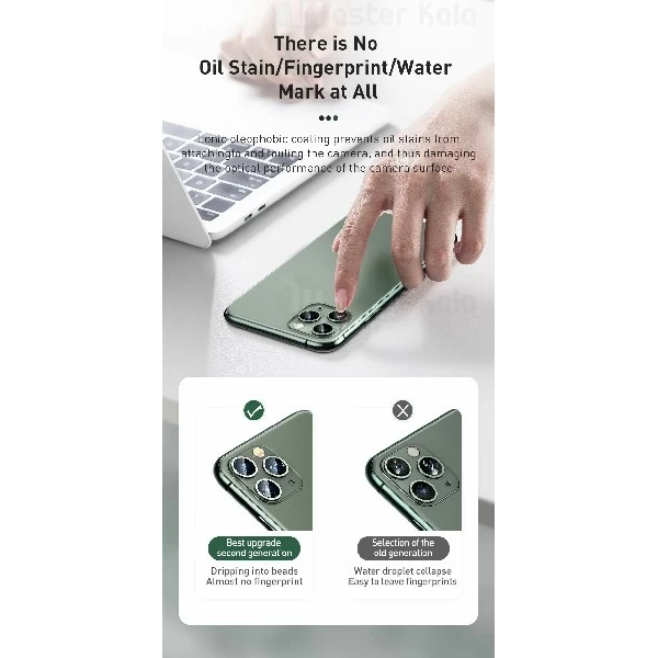 محافظ لنز دوربین شیشه ای موبایل آیفون Apple iPhone 11/11 Pro/11 Pro Max Baseus SGAPIPH58S-JT02