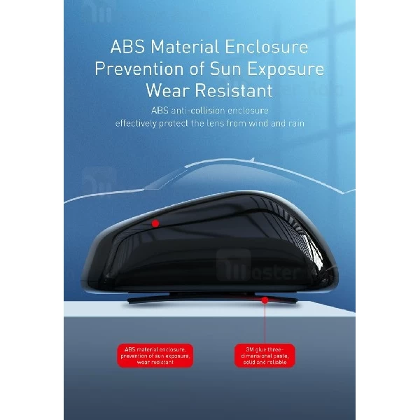 پک دوتایی آینه کمکی آبگریز بیسوس Baseus Large View Reversing Auxiliary Mirror ACFZJ-01