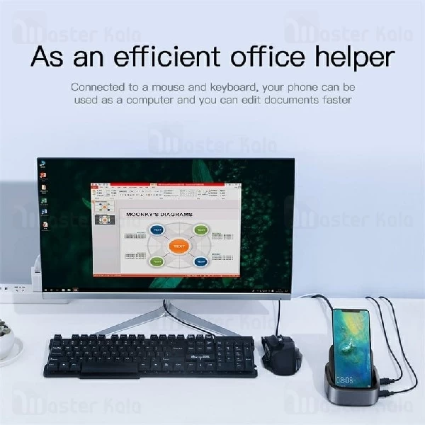 هاب شارژر و داک انتقال اطلاعات بیسوس Baseus Mate Docking Intelligent Hub CAHUB-S0G