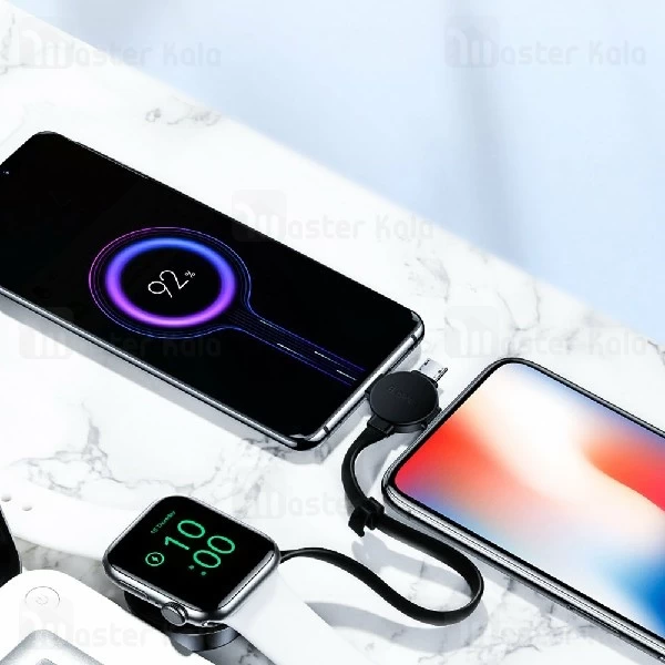 کابل چهار کاره بیسوس Baseus Star Ring CA1T4-J0G دارای شارژر وایرلس Apple Watch