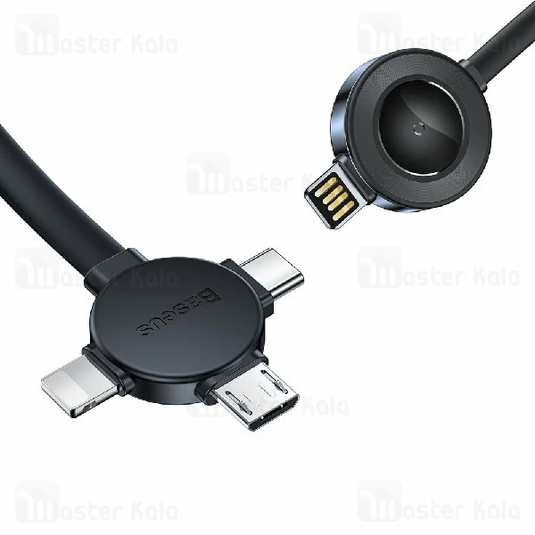 کابل چهار کاره بیسوس Baseus Star Ring CA1T4-J0G دارای شارژر وایرلس Apple Watch