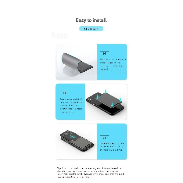 جا کارتی بیسوس Baseus back stick silicone card bag ACKD-A0G مناسب پشت گوشی