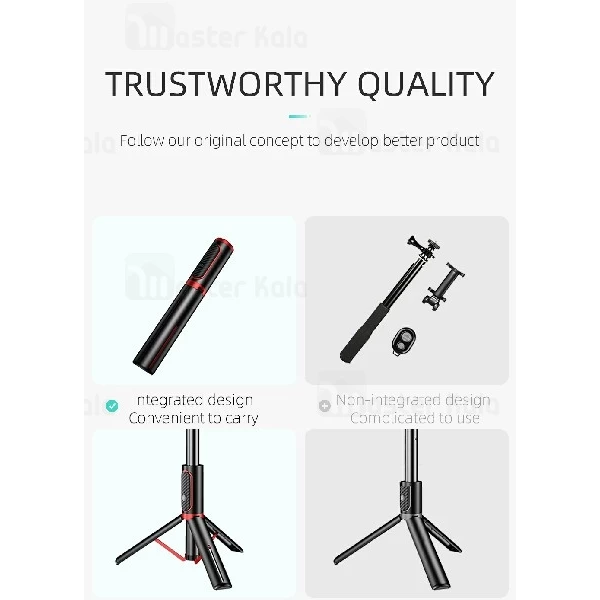 مونوپاد و سه پایه شاتر دار جویروم Joyroom JR-OTH-AB202 Phantom Selfie Stick