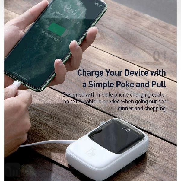 پاوربانک 10000 بیسوس Baseus Qpow Digital Display PPQD-B02 توان 3 آمپر