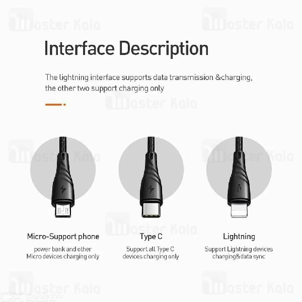 کابل سه سر مک دودو Mcdodo CA-645 3 in 1 Cable به توان 3 آمپر