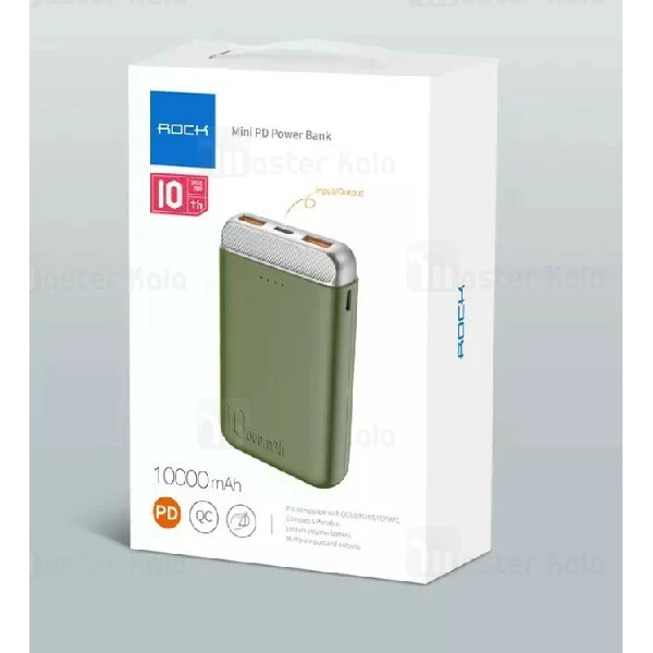 پاوربانک 10000 راک Rock RMP0405 Mini PD Power Bank فست شارژ QC3.0