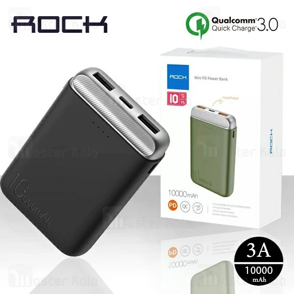 پاوربانک 10000 راک Rock RMP0405 Mini PD Power Bank فست شارژ QC3.0