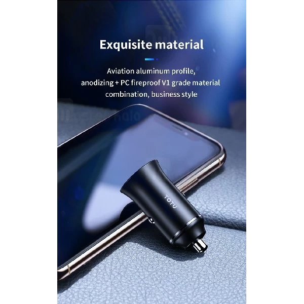 شارژر فندکی فست شارژ توتو TOTU DCCPD-03 Car Charge QC3.0 توان 5 آمپر