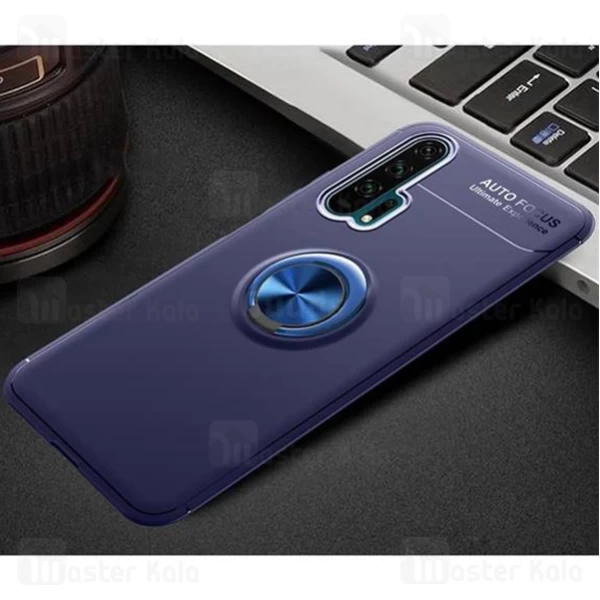 قاب ژله ای طرح چرم انگشتی Huawei Honor 20 Pro AutoFocus Magnetic Ring