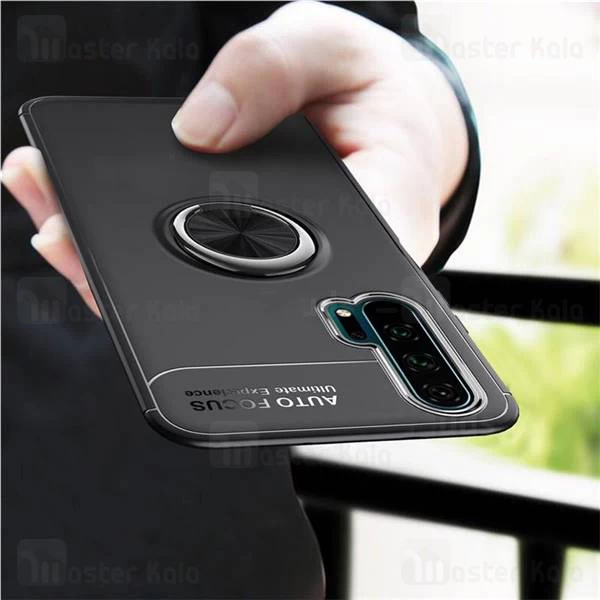 قاب ژله ای طرح چرم انگشتی Huawei Honor 20 Pro AutoFocus Magnetic Ring