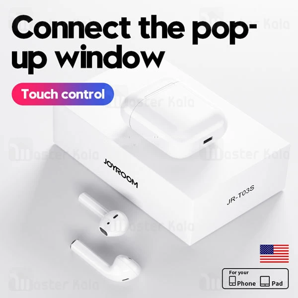 هدست بلوتوث دوتایی Joyroom T Series JR-T03S مناسب آیفون و اندروید