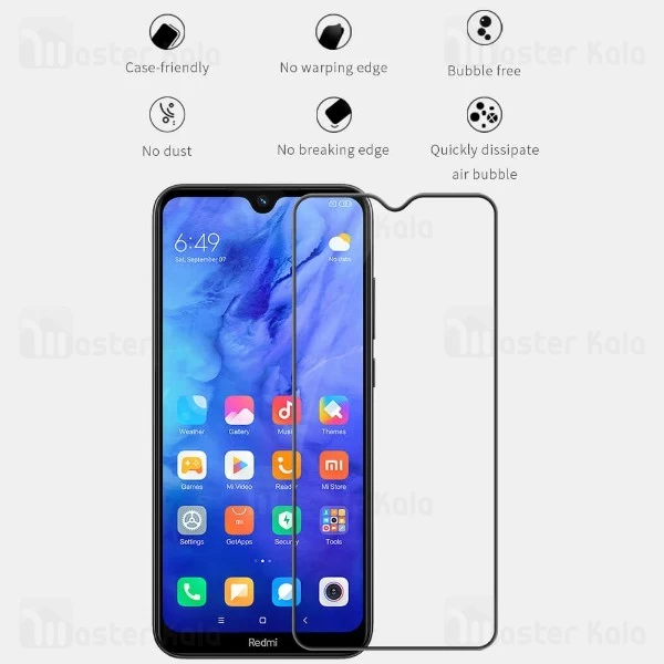 محافظ صفحه شیشه ای تمام صفحه تمام چسب نیلکین Xiaomi Redmi Note 8T XD CP+ Max