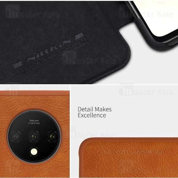 کیف چرمی نیلکین وان پلاس OnePlus 7T Nillkin Qin Leather Case