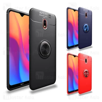 قاب ژله ای طرح چرم انگشتی Xiaomi Redmi 8 AutoFocus Magnetic Ring