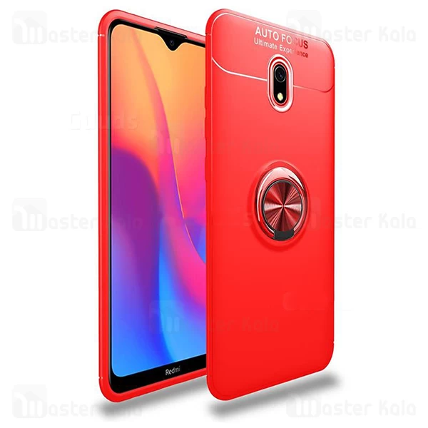 قاب ژله ای طرح چرم انگشتی Xiaomi Redmi 8 AutoFocus Magnetic Ring