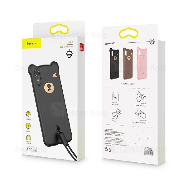 قاب فانتزی بیسوس آیفون Apple iPhone X / XS Baseus Bear Silicone WIAPIPH58-BE01