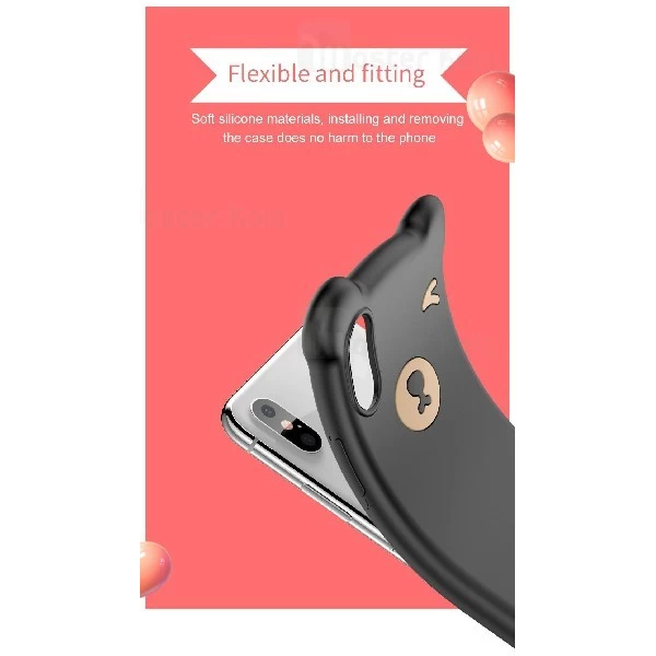 قاب فانتزی بیسوس آیفون Apple iPhone X / XS Baseus Bear Silicone WIAPIPH58-BE01