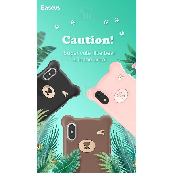 قاب فانتزی بیسوس آیفون Apple iPhone X / XS Baseus Bear Silicone WIAPIPH58-BE01