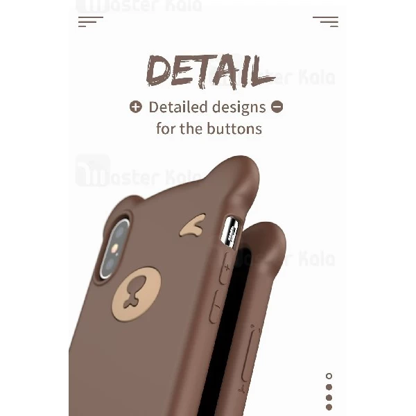قاب فانتزی بیسوس آیفون Apple iPhone X / XS Baseus Bear Silicone WIAPIPH58-BE01