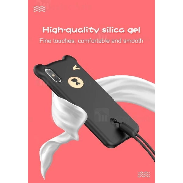 قاب فانتزی بیسوس آیفون Apple iPhone X / XS Baseus Bear Silicone WIAPIPH58-BE01