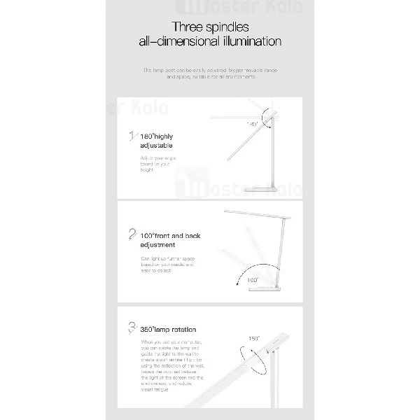 چراغ مطالعه و شارژر وایرلس بیسوس Baseus Lett Wireless Charging Folding Desk Lamp ACLT-B02