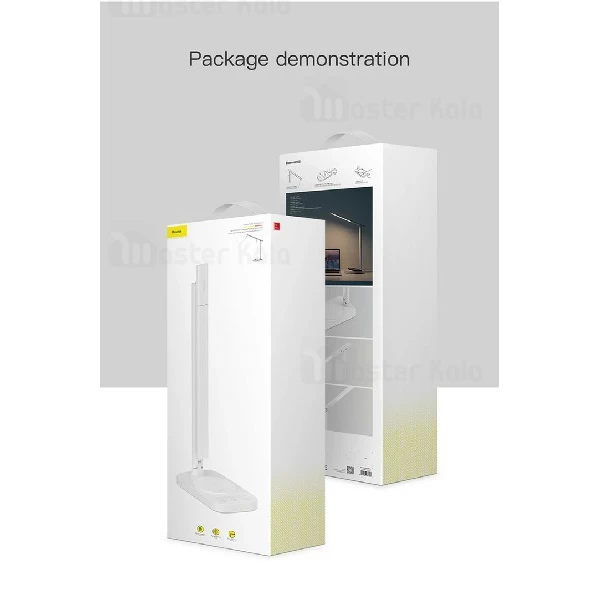 چراغ مطالعه و شارژر وایرلس بیسوس Baseus Lett Wireless Charging Folding Desk Lamp ACLT-B02