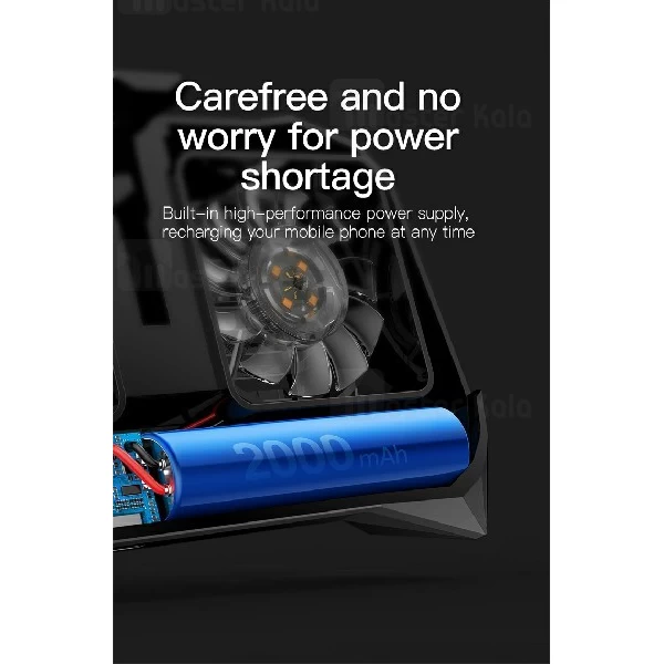 دسته بازی و هولدر فن دار بیسوس Baseus Magic-Monster Games Dissipate-heat Hand Handle ACSR-MS01