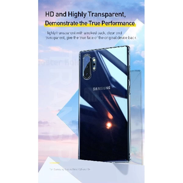 قاب ژله ای سامسونگ Samsung Galaxy Note 10 Plus Baseus Simple Clear Jelly ARSANOTE10P-02