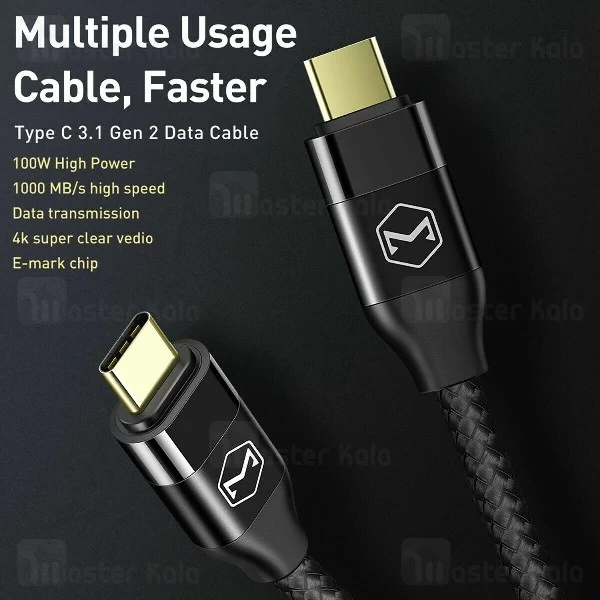 کابل دو سر تایپ سی مک دودو Mcdodo CA-713 PD3.0 توان 100 وات با قابلیت انتقال تصویر