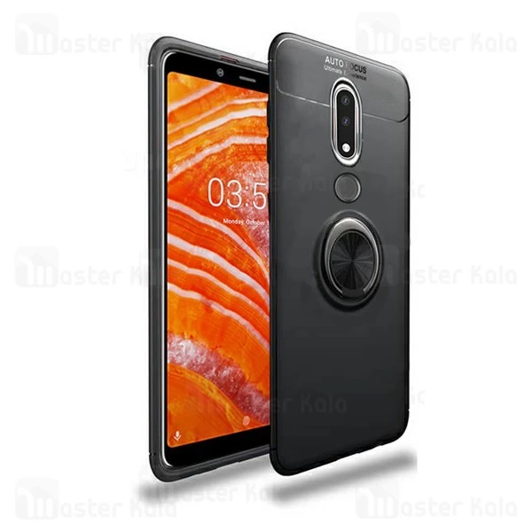 قاب ژله ای طرح چرم انگشتی Nokia 3.1 Plus AutoFocus Magnetic Ring