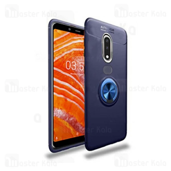 قاب ژله ای طرح چرم انگشتی Nokia 3.1 Plus AutoFocus Magnetic Ring