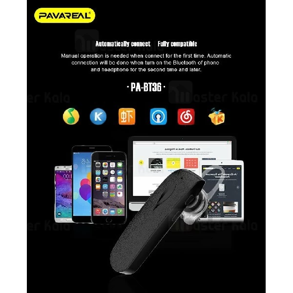 هندزفری بلوتوث تک گوش پاوارئال Pavareal PA-BT36 Wireless Headset
