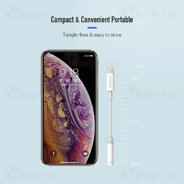 کابل تبدیل لایتنینگ به پورت AUX راک Rock RCB0665 Audio Adapter Cable