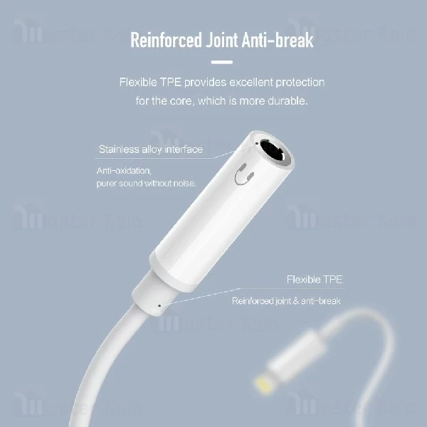 کابل تبدیل لایتنینگ به پورت AUX راک Rock RCB0665 Audio Adapter Cable