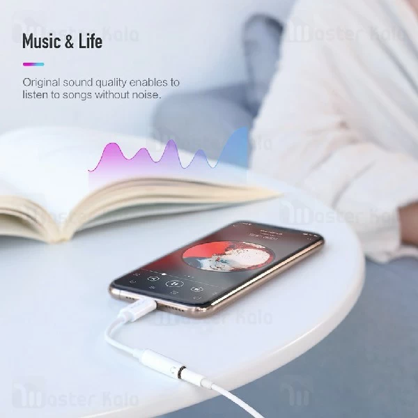 کابل تبدیل لایتنینگ به پورت AUX راک Rock RCB0665 Audio Adapter Cable